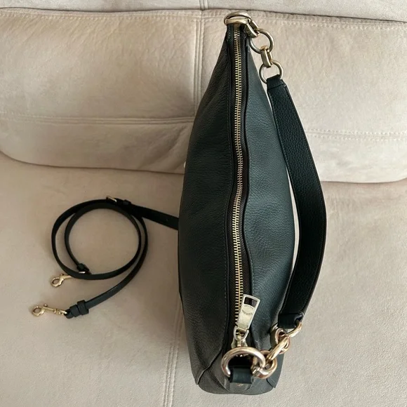 Coach Elegant Leather Satchel, Handbag with Detachable Long Strap - Picture 7 of 15